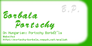 borbala portschy business card